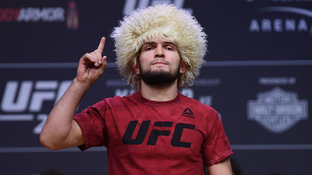 Las Vegas , United States - 5 October 2018; Khabib Nurmagomedov weighs in for UFC 229 at T-Mobile Arena in Las Vegas, Nevada, United States.