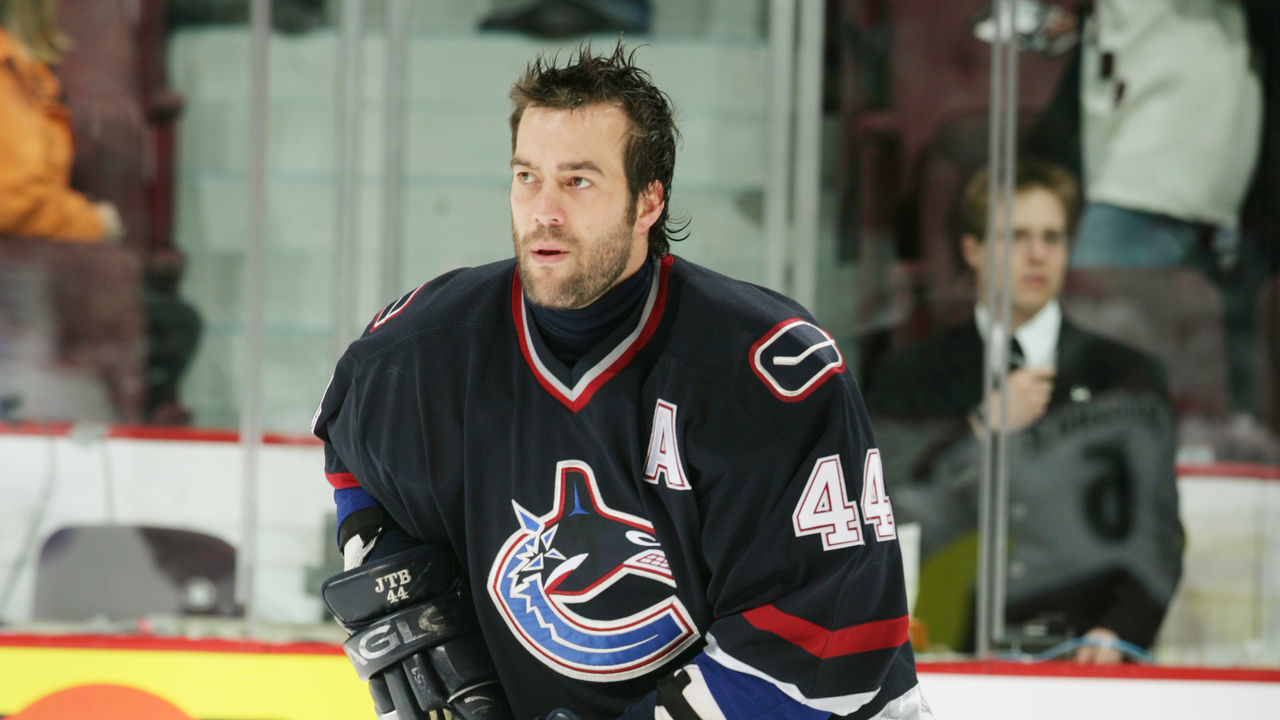 VANCOUVER, BC - APRIL 15: Todd Bertuzzi #44 of the Vancouver Canucks skates during warmups before the game against the Colorado Avalanche at General Motors Place on April 15, 2006 in Vancouver, British Columbia, Canada. The Canucks defeated the Avalanche 4-3 in overtime.