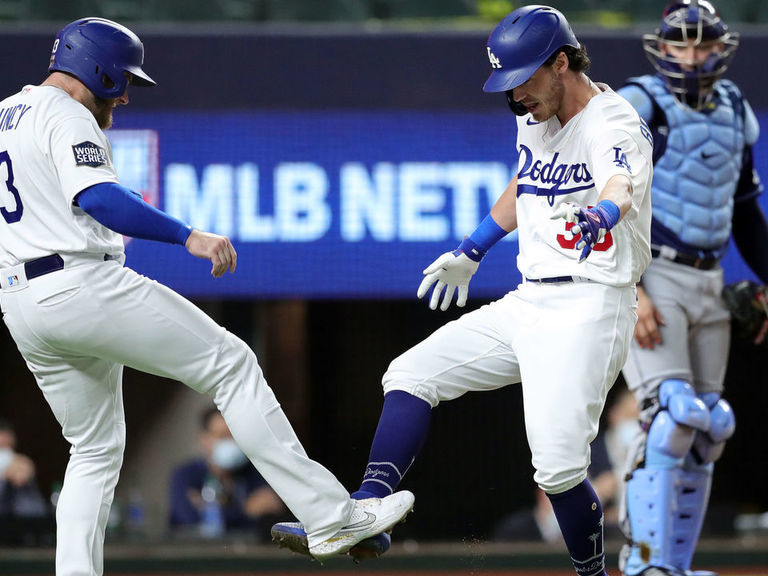 World Series: Cody Bellinger drops elbow bumps for foot taps after blasting  Game 1 homer