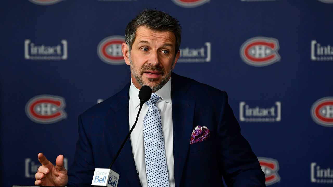 MONTREAL, QC - JANUARY 07: General manager of the Montreal Canadiens Marc Bergevin speaks with the media prior to the NHL game against the Minnesota Wild at the Bell Centre on January 7, 2019 in Montreal, Quebec, Canada. The Minnesota Wild defeated the Montreal Canadiens 1-0.