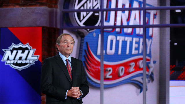 SECAUCUS, NEW JERSEY - AUGUST 10: Commissioner of the National Hockey League Gary Bettman is interviewed during Phase 2 of the 2020 NHL Draft Lottery on August 10, 2020 at the NHL Network's studio in Secaucus, New Jersey.