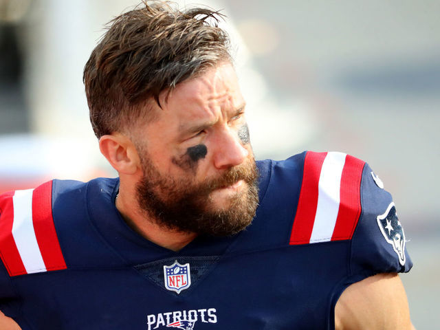 FOXBOROUGH, MASSACHUSETTS - OCTOBER 18: Julian Edelman #11 of the New England Patriots looks on after the game against the Denver Broncos at Gillette Stadium on October 18, 2020 in Foxborough, Massachusetts.