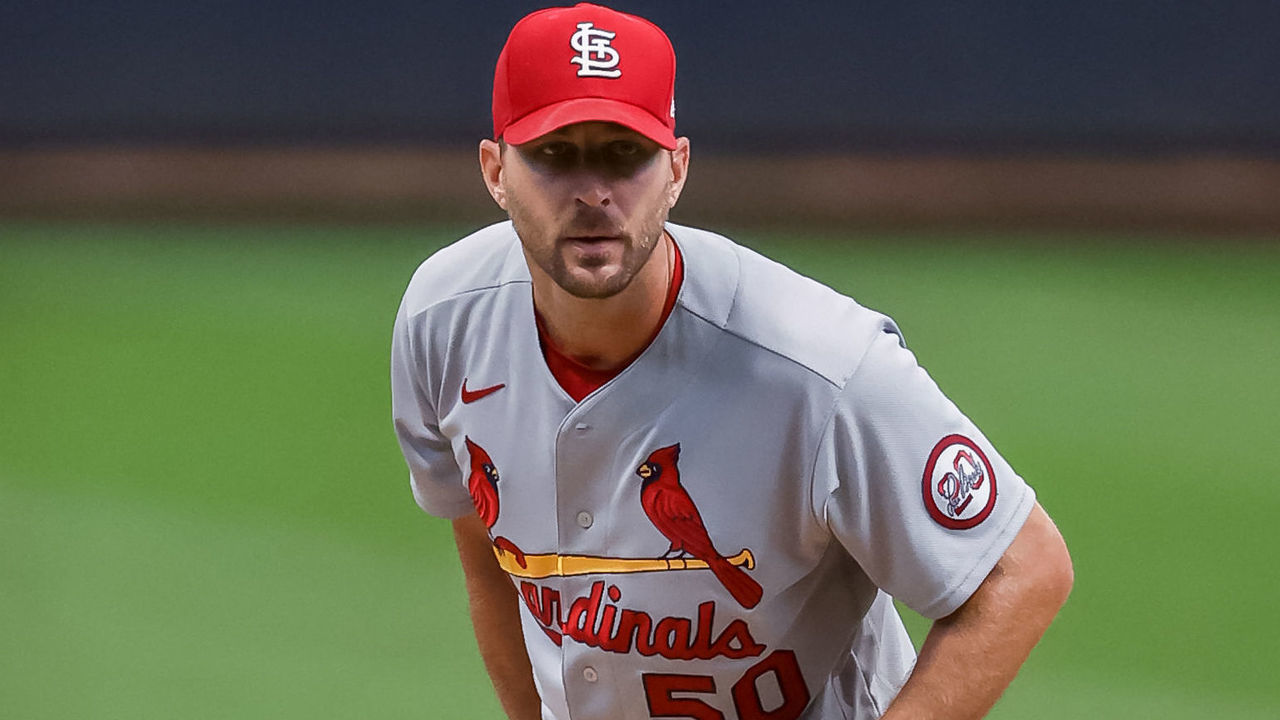 MILWAUKEE, WISCONSIN - SEPTEMBER 16: Adam Wainwright #50 of the St. Louis Cardinals pitches in the first inning against the Milwaukee Brewers during game one of a doubleheader at Miller Park on September 16, 2020 in Milwaukee, Wisconsin.