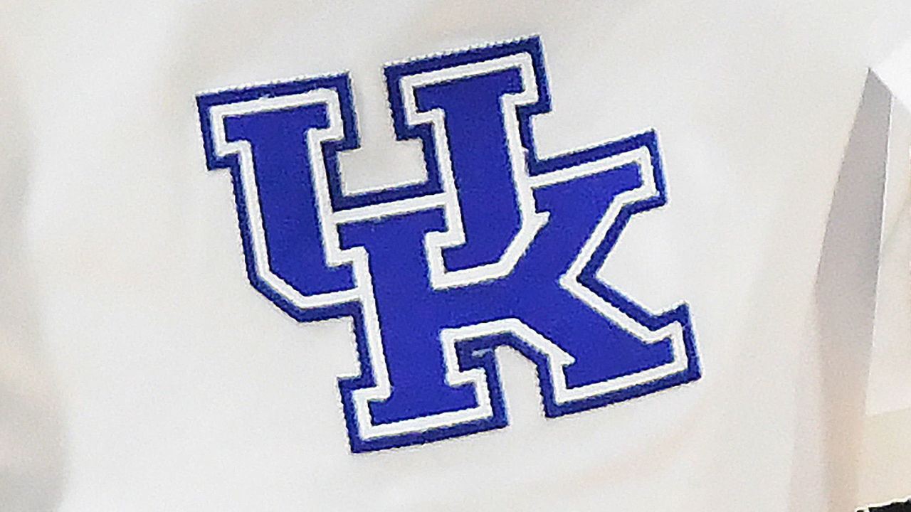 JACKSONVILLE, FL - MARCH 23: The Kentucky Wildcats logo on a pair of shorts during the Second Round of the NCAA Basketball Tournament against the Wofford Terriers at the VyStar Veterans Memorial Arena on March 23 2019 in Jacksonville, Florida.