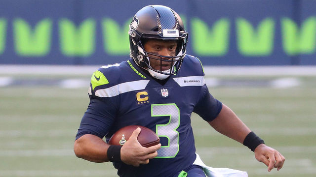SEATTLE, WASHINGTON - NOVEMBER 01: Quarterback Russell Wilson #3 of the Seattle Seahawks runs with the ball against the San Francisco 49ers in the third quarter of the game at CenturyLink Field on November 01, 2020 in Seattle, Washington.