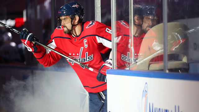 TORONTO, ONTARIO - AUGUST 20: Alex Ovechkin #8 of the Washington Capitals takes the ice for Game Five of the Eastern Conference First Round of the 2020 NHL Stanley Cup Playoff between the New York Islanders and the Washington Capitals at Scotiabank Arena on August 20, 2020 in Toronto, Ontario.