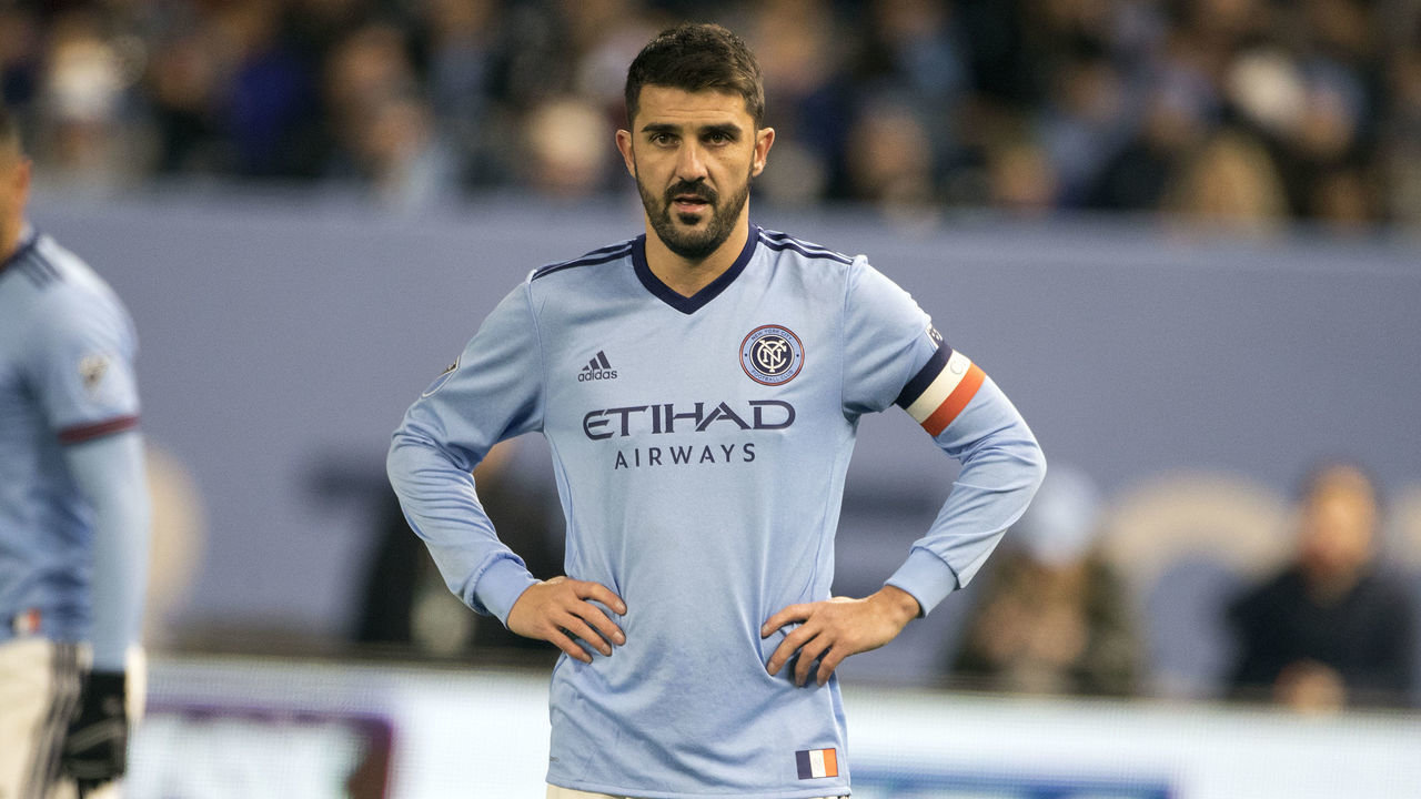 NEW YORK, NEW YORK - November 4: David Villa #7 of New York City during the New York City FC Vs Atlanta United FC MLS Eastern Conference Semifinal match at Yankee Stadium on November 4th, 2018 in New York City.