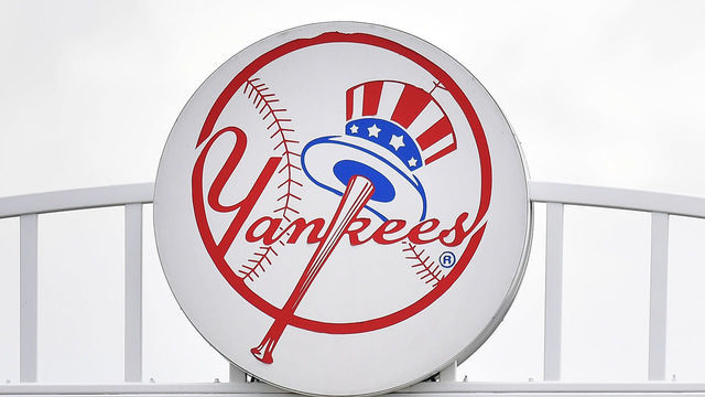 TAMPA, FLORIDA - FEBRUARY 26: A detailed view of the New York Yankees logo on top of Steinbrenner Field before the spring training game between the New York Yankees and the Washington Nationals at Steinbrenner Field on February 26, 2020 in Tampa, Florida.
