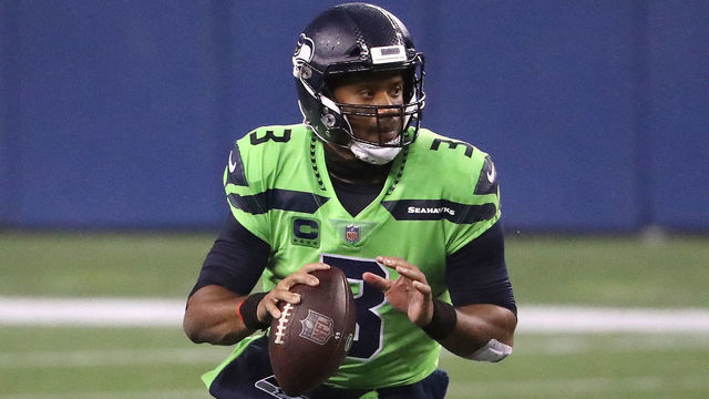 SEATTLE, WASHINGTON - OCTOBER 11: Russell Wilson #3 of the Seattle Seahawks rolls out to pass against the Minnesota Vikings during the fourth quarter at CenturyLink Field on October 11, 2020 in Seattle, Washington.