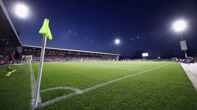 KIEL, GERMANY - MAY 21: A general view during the Bundesliga Playoff Leg 2 match between Holstein Kiel and VfL Wolfsburg at Holstein-Stadion on May 21, 2018 in Kiel, Germany.
