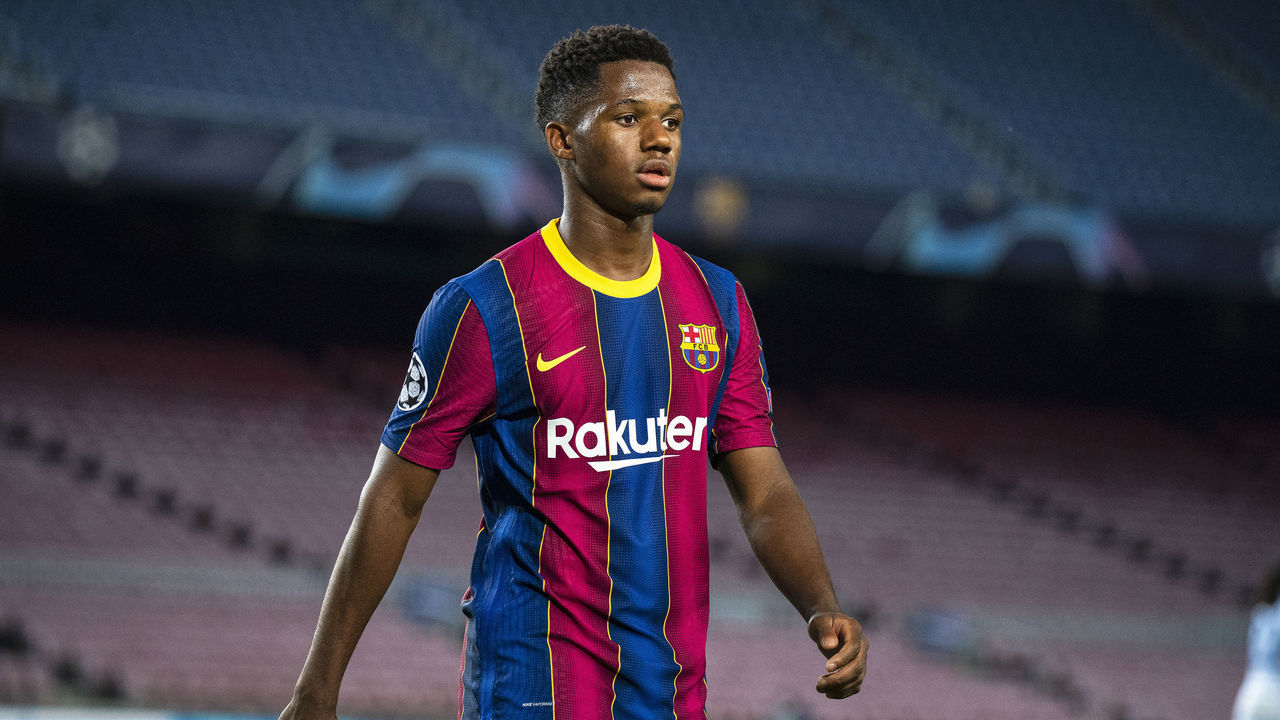 Ansu Fati during the match between FC Barcelona and FC Dynamo Kyiv, corresponding to the week 4 of the UEFA Champions League, played at the Camp Nou Stadium, on 04th November 2020, in Barcelona, Spain. --