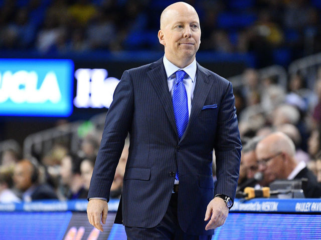 LOS ANGELES, CA - FEBRUARY 15: UCLA Bruins head coach Mick Cronin looks on during the game between the Washington Huskies and the UCLA Bruins on February 15, 2020, at Pauley Pavilion in Los Angeles, CA.