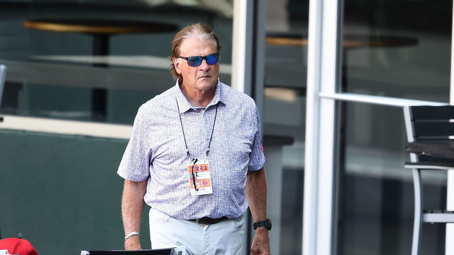 ANAHEIM, CA - JULY 11: Hall of Fame manager Tony La Russa, is now a special advisor to general manager Billy Eppler of the Los Angeles Angels, looks on during an intrasquad game at Angel Stadium of Anaheim on July 11, 2020 in Anaheim, California.