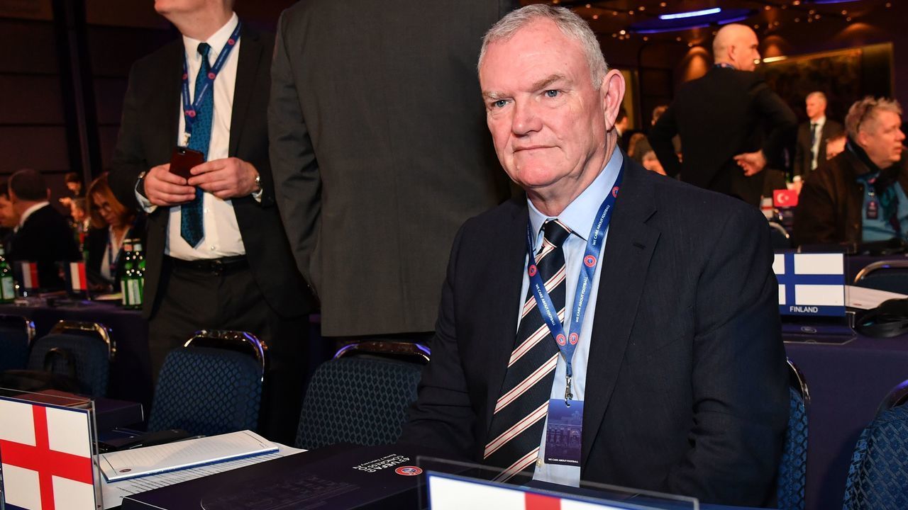 Chairman of The English Football Association (FA), Greg Clarke attends the 43rd Ordinary UEFA Congress on February 7, 2019 in Rome.