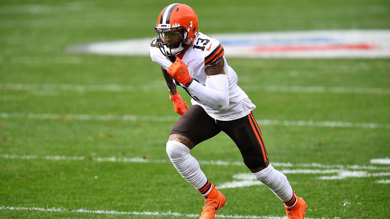 PITTSBURGH, PA - OCTOBER 18: Odell Beckham Jr. #13 of the Cleveland Browns in action during the game against the Pittsburgh Steelers at Heinz Field on October 18, 2020 in Pittsburgh, Pennsylvania.