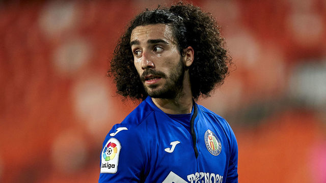VALENCIA, SPAIN - NOVEMBER 01: Marc Cucurella of Getafe FC looks on during the La Liga Santader match between Valencia CF and Getafe CF at Estadio Mestalla on November 01, 2020 in Valencia, Spain.