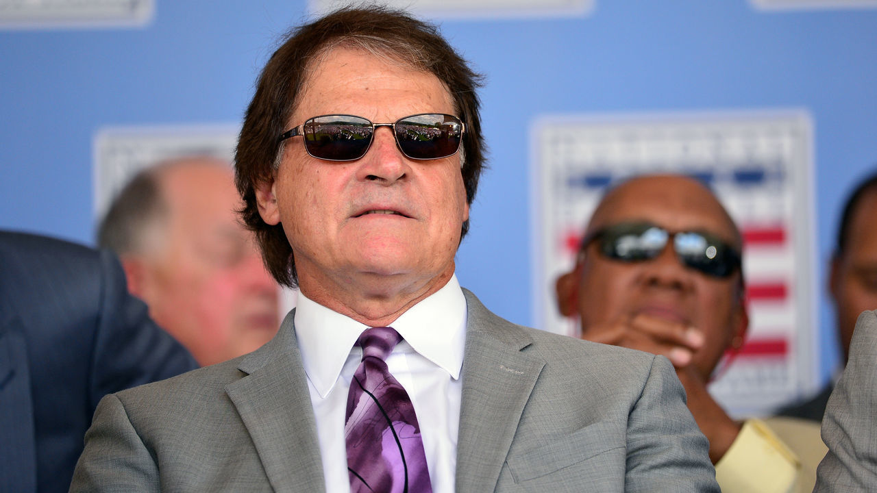 COOPERSTOWN, NY - JULY 26: Hall of Famer Tony La Russa sits on stage during the Induction Ceremony at National Baseball of Hall of Fame on July 26, 2015 in Cooperstown, New York.