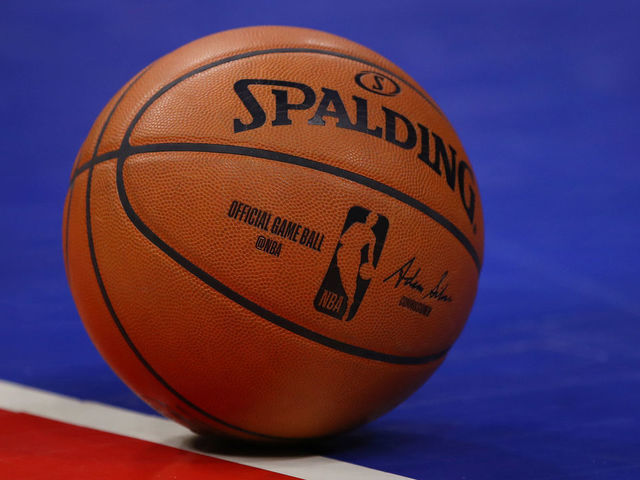DETROIT, MICHIGAN - FEBRUARY 20: General view of NBA ball during a game between the Milwaukee Bucks and Detroit Pistons at Little Caesars Arena on February 20, 2020 in Detroit, Michigan.
