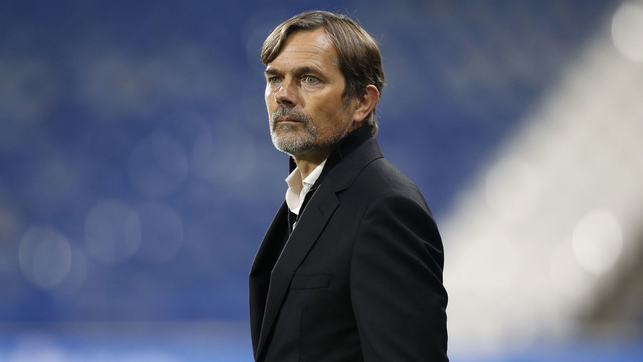 HUDDERSFIELD, ENGLAND - OCTOBER 20: Phillip Cocu the manager of Derby County during the Sky Bet Championship match between Huddersfield Town and Derby County at John Smith's Stadium on October 20, 2020 in Huddersfield, England.