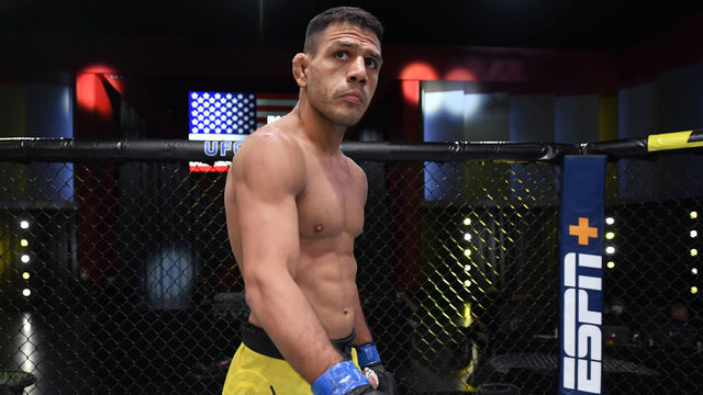 LAS VEGAS, NEVADA - NOVEMBER 14: Rafael Dos Anjos of Brazil prepares to fight Paul Felder in a lightweight fight during the UFC Fight Night event at UFC APEX on November 14, 2020 in Las Vegas, Nevada.