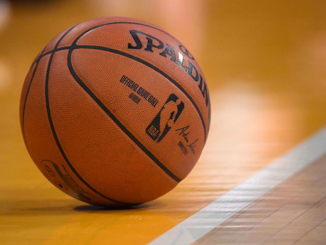 LOS ANGELES, CA - DECEMBER 25: The official game ball rests on the court during the game between the Los Angeles Lakers and the Los Angeles Clippers at Staples Center on December 25, 2019 in Los Angeles, California. NOTE TO USER: User expressly acknowledges and agrees that, by downloading and/or using this Photograph, user is consenting to the terms and conditions of the Getty Images License Agreement.