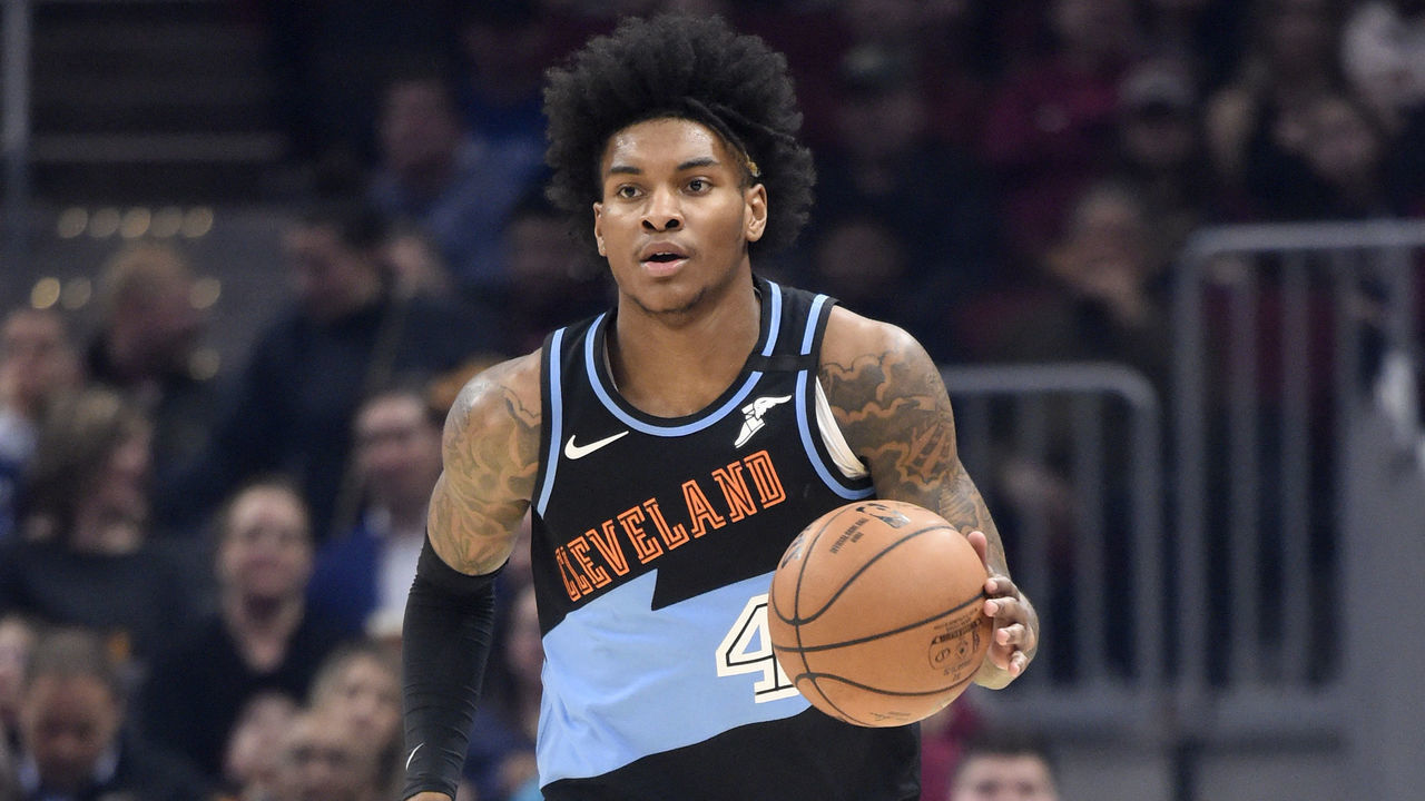 CLEVELAND, OHIO - MARCH 02: Kevin Porter Jr. #4 of the Cleveland Cavaliers drives down court during the first half against the Utah Jazz at Rocket Mortgage Fieldhouse on March 02, 2020 in Cleveland, Ohio. NOTE TO USER: User expressly acknowledges and agrees that, by downloading and/or using this photograph, user is consenting to the terms and conditions of the Getty Images License Agreement.