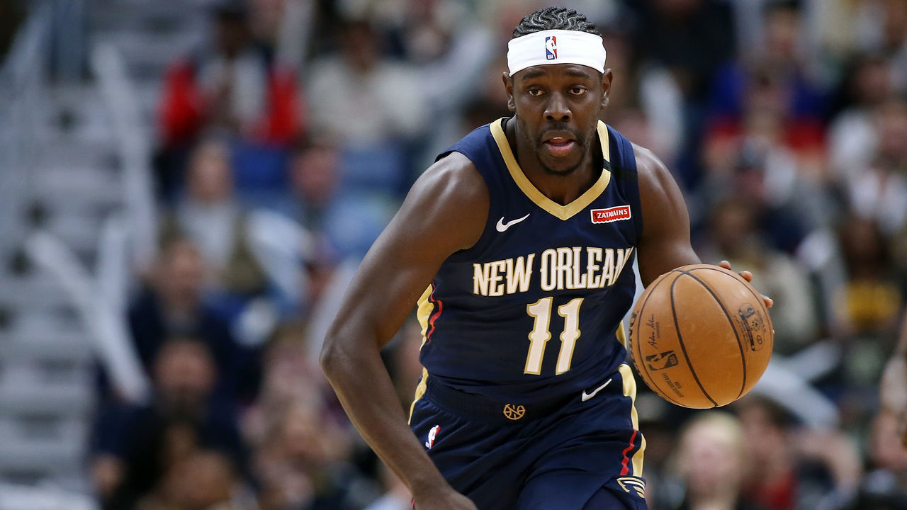 NEW ORLEANS, LOUISIANA - FEBRUARY 28: Jrue Holiday #11 of the New Orleans Pelicans drives with the ball against the Cleveland Cavaliers during the first half at the Smoothie King Center on February 28, 2020 in New Orleans, Louisiana.