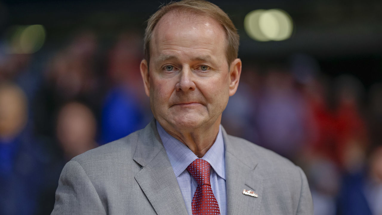 INDIANAPOLIS, IN - NOVEMBER 16: Head coach Kermit Davis of the Mississippi Rebels is seen during the game against the Butler Bulldogs at Hinkle Fieldhouse on November 16, 2018 in Indianapolis, Indiana.