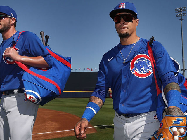 Download Javier Baez With Willson Contreras Wallpaper