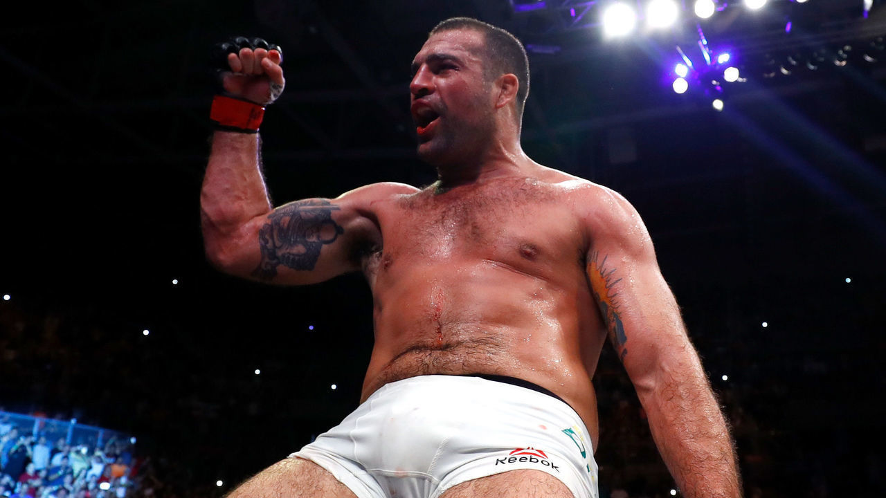FORTALEZA, BRAZIL - MARCH 11: Mauricio Rua of Brazil celebrates his TKO victory over Gian Villante in their light heavyweight bout during the UFC Fight Night event at CFO - Centro de Formaco Olimpica on March 11, 2017 in Fortaleza, Brazil.