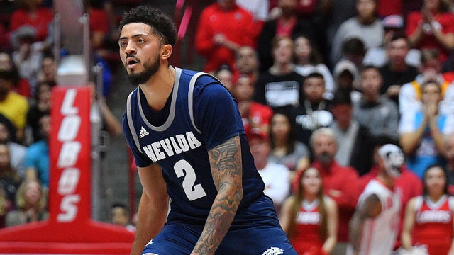 ALBUQUERQUE, NEW MEXICO - FEBRUARY 18: Jalen Harris #2 of the Nevada Wolf Pack dribbles against the New Mexico Lobos during their game at Dreamstyle Arena - The Pit on February 18, 2020 in Albuquerque, New Mexico.