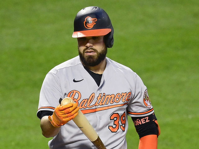 NEW YORK, NEW YORK - SEPTEMBER 08: Renato Nunez #39 of the Baltimore Orioles at bat against the New York Mets at Citi Field on September 08, 2020 in New York City.