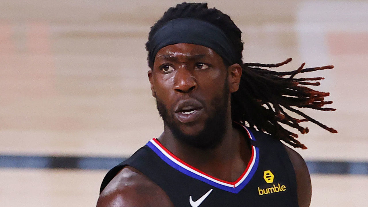 LAKE BUENA VISTA, FLORIDA - AUGUST 17: h5\ reacts after making a basket against the Dallas Mavericks during the third quarter in Game One of the Western Conference First Round during the 2020 NBA Playoffs at AdventHealth Arena at ESPN Wide World Of Sports Complex on August 17, 2020 in Lake Buena Vista, Florida.