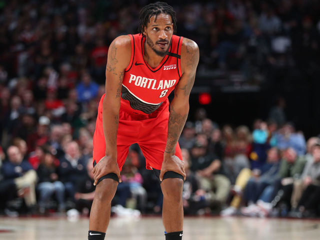 PORTLAND, OREGON - FEBRUARY 25: Trevor Ariza #8 of the Portland Trail Blazers looks on in the fourth quarter against the Boston Celtics during their game at Moda Center on February 25, 2020 in Portland, Oregon.