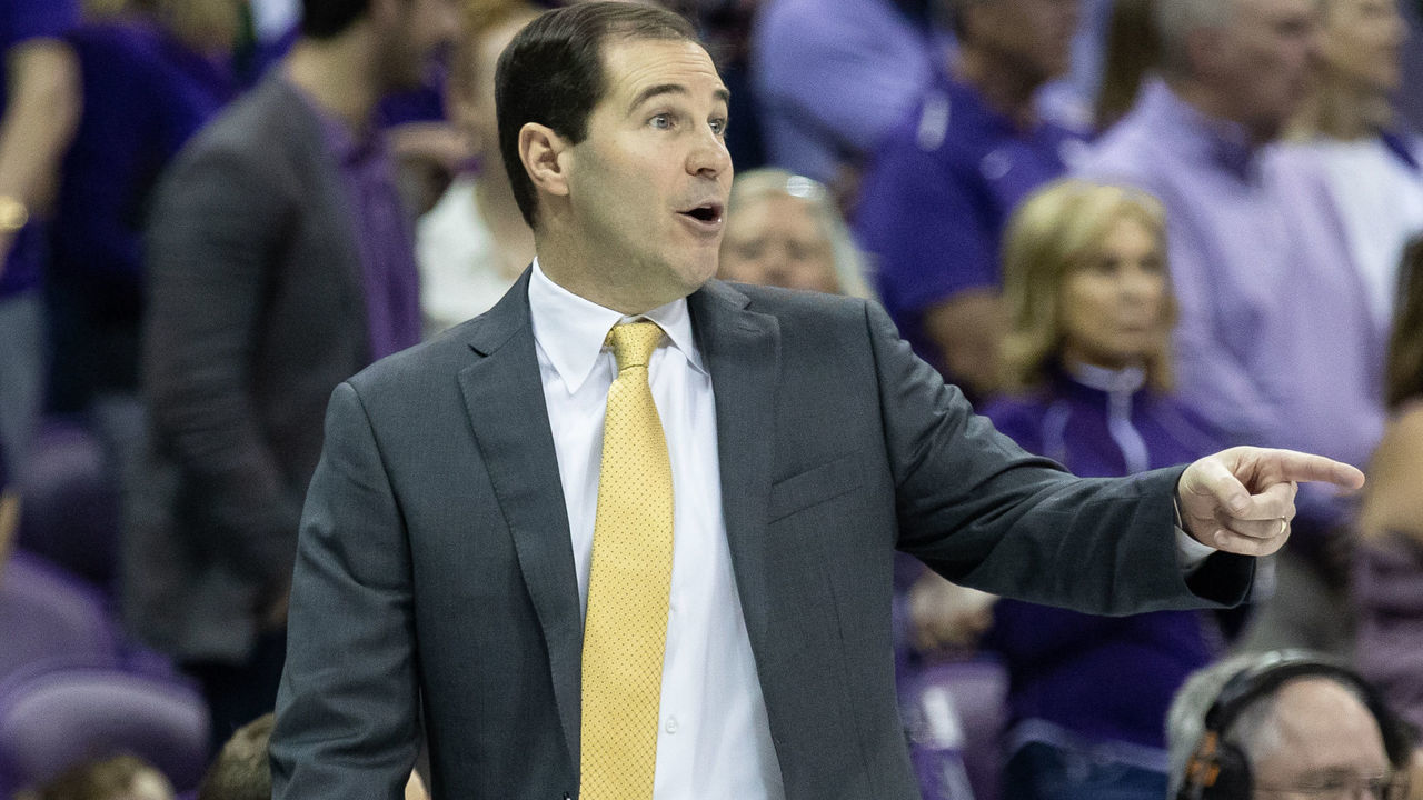 FORT WORTH, TX - FEBRUARY 29: Baylor Bears head coach Scott Drew looks on during the Big 12 college basketball game between the TCU Horned Frogs and Baylor Bears on February 29, 2020 at Ed & Rae Schollmaier Arena in Fort Worth, Texas.