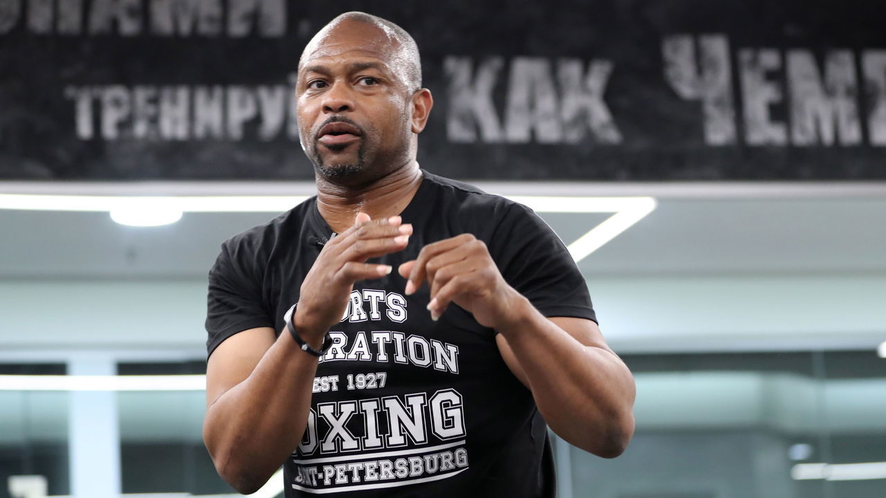 ST PETERSBURG, RUSSIA - MAY 10, 2019: American former professional boxer Roy Jones Jr during a master class for students of the St Petersburg Sport Boxing Federation. Peter Kovalev/TASS
