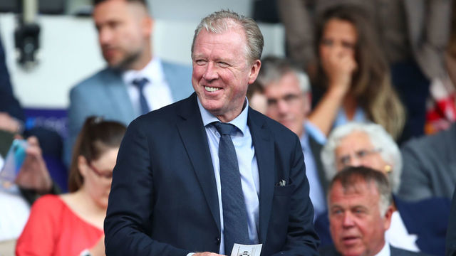 HUDDERSFIELD, ENGLAND - AUGUST 05: Steve McClaren during the Sky Bet Championship match between Huddersfield Town and Derby County at John Smith's Stadium on August 5, 2019 in Huddersfield, England.