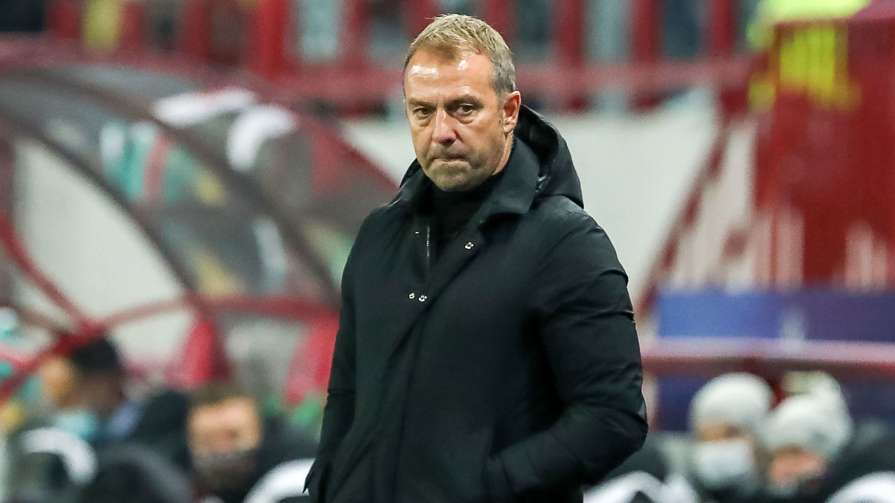 MOSCOW, RUSSIA OCTOBER 27, 2020: Bayern Munich head coach Hans-Dieter Flick attends his team's 2020/21 UEFA Champions League Group A Round 2 football match against Lokomotiv Moscow at RZD Arena; Bayern Munich won 2-1. Anton Novoderezhkin/TASS