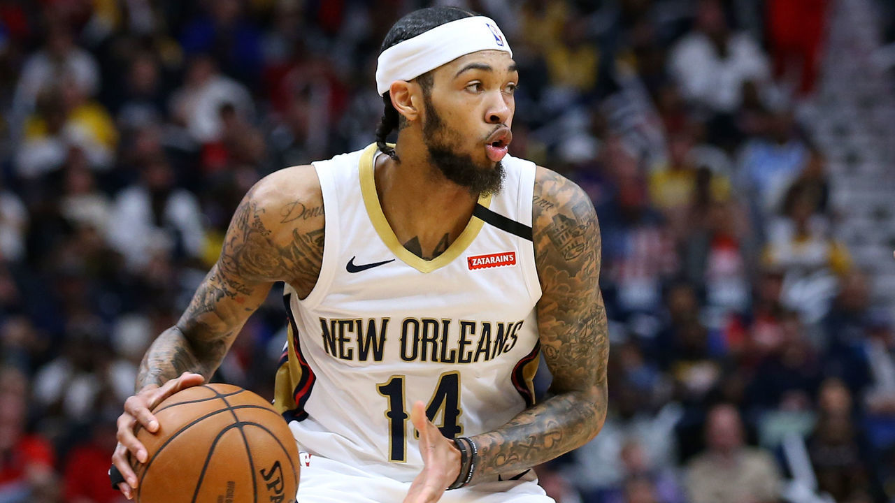 NEW ORLEANS, LOUISIANA - MARCH 01: Brandon Ingram #14 of the New Orleans Pelicans drives with the ball against the Los Angeles Lakers during the first half at the Smoothie King Center on March 01, 2020 in New Orleans, Louisiana.