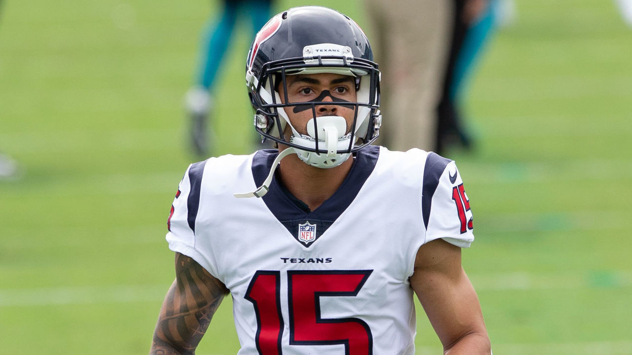 JACKSONVILLE, FL - NOVEMBER 08: Houston Texans Wide Receiver Will Fuller (15) during the game between the Houston Texans and the Jacksonville Jaguars on November 8, 2020 at TIAA Bank Field in Jacksonville, Fl.