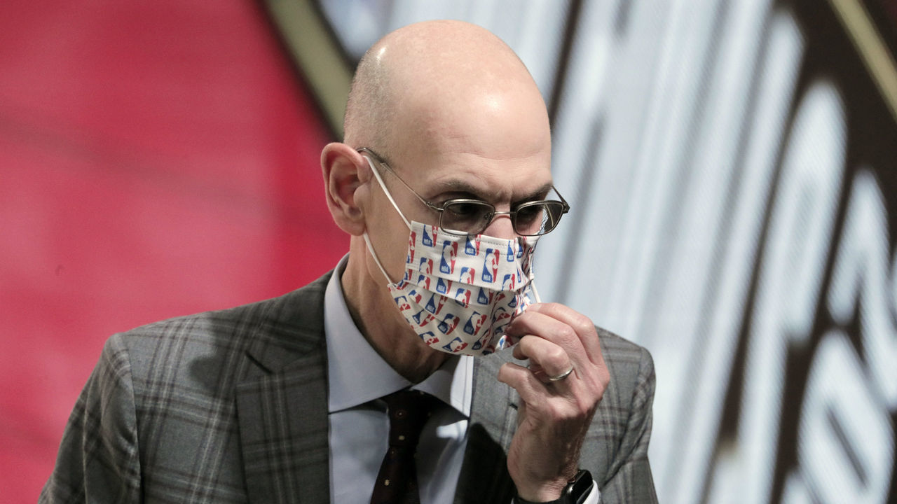 Basketball: NBA Finals: Closeup of NBA Commissioner Adam Silver wearing mask before Los Angeles Lakers vs Miami Heat game at AdventHealth Arena. Game 3. Orlando, FL 10/4/2020 CREDIT: David E. Klutho