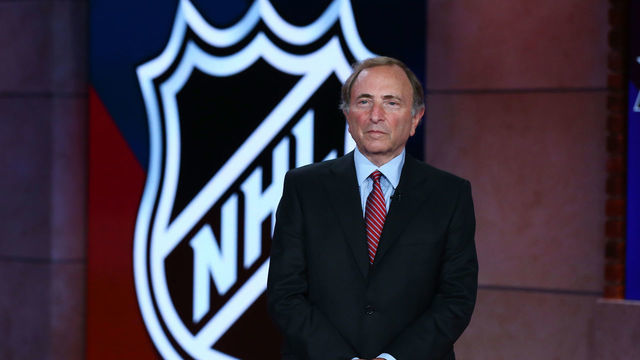SECAUCUS, NEW JERSEY - AUGUST 10: Commissioner of the National Hockey League Gary Bettman is interviewed during Phase 2 of the 2020 NHL Draft Lottery on August 10, 2020 at the NHL Network's studio in Secaucus, New Jersey.