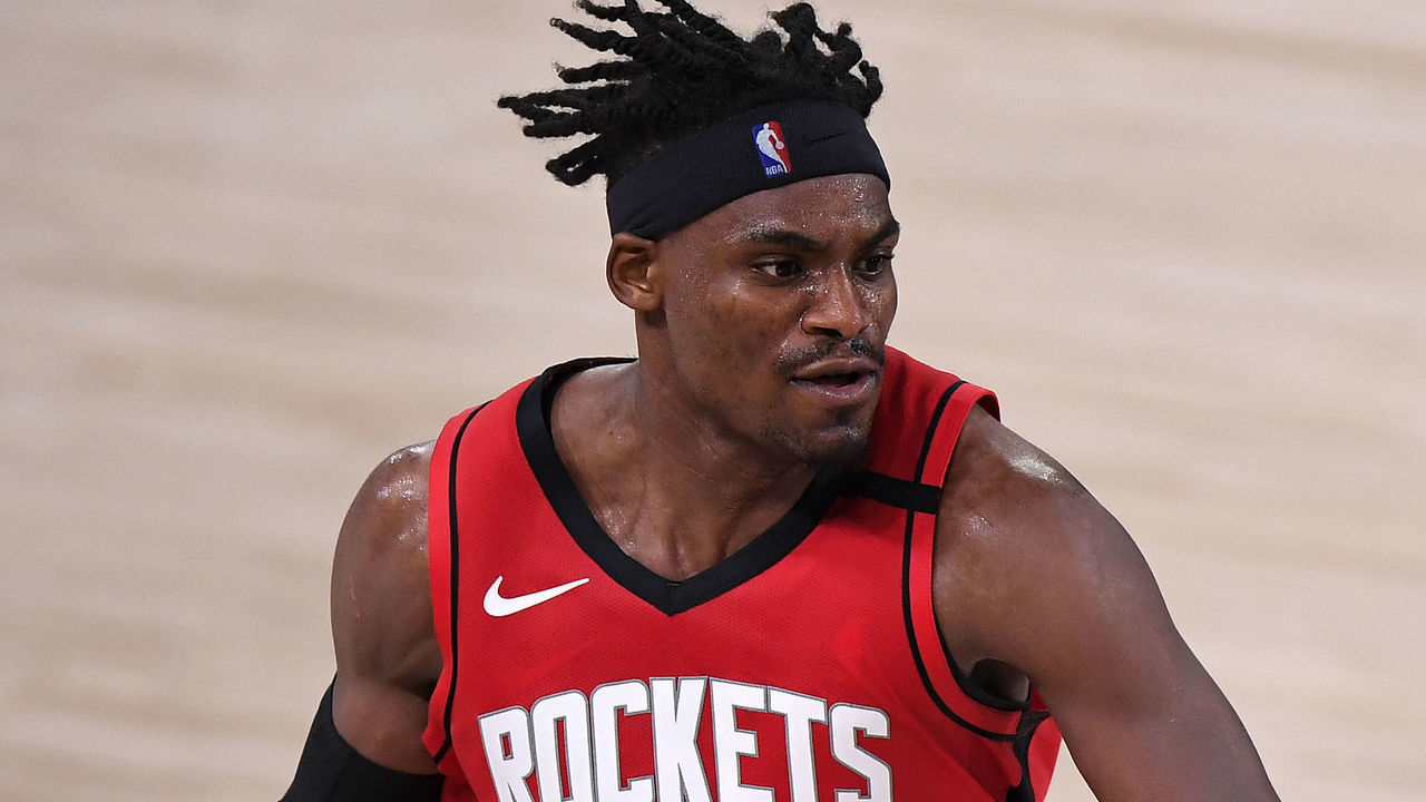 LAKE BUENA VISTA, FLORIDA - SEPTEMBER 06: Danuel House Jr. #4 of the Houston Rockets dribbles the ball during the second quarter against the Los Angeles Lakers in Game Two of the Western Conference Second Round during the 2020 NBA Playoffs at AdventHealth Arena at the ESPN Wide World Of Sports Complex on September 06, 2020 in Lake Buena Vista, Florida.