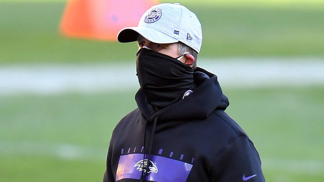 PITTSBURGH, PENNSYLVANIA - DECEMBER 02: Baltimore Ravens head coach John Harbaugh looks on prior to taking on the Pittsburgh Steelers at Heinz Field on December 02, 2020 in Pittsburgh, Pennsylvania.