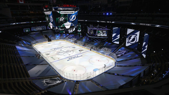 EDMONTON, ALBERTA - SEPTEMBER 19: A general view of the arena prior to Game One between the Tampa Bay Lightning and the Dallas Stars in the 2020 NHL Stanley Cup Final at Rogers Place on September 19, 2020 in Edmonton, Alberta, Canada.