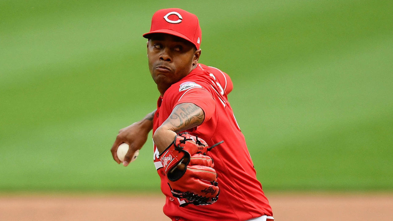 CINCINNATI, OH - SEPTEMBER 14: Raisel Iglesias #26 of the Cincinnati Reds pitches against the Pittsburgh Pirates during game one of a doubleheader at Great American Ball Park on September 14, 2020 in Cincinnati, Ohio.