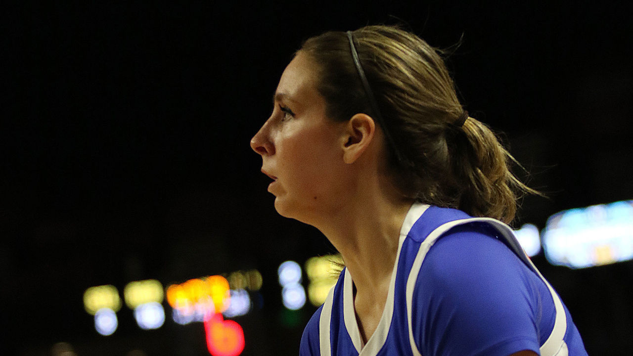 GREENVILLE, SC - MARCH 07: Blair Green (5) of Kentucky during the SEC Women's College basketball tournament game between the Kentucky Wildcats and the Mississippi State Bulldogs on March 7, 2020, at Bon Secours Wellness Arena in Greenville, S.C.