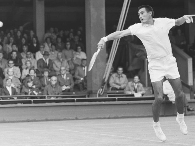Peruvian tennis player Alex Olmedo, UK, 3rd July 1968.