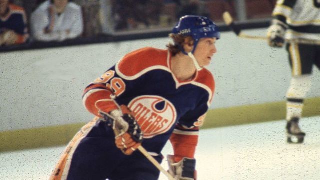 HARTFORD, CT - 1979: Wayne Gretzky #99 of the Edmonton Oilers skates on the ice during an WHA game against the New England Whalers circa 1979 at the Hartford Civic Center in Hartford, Connecticut.