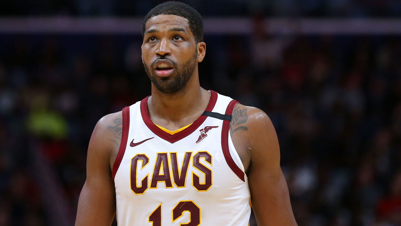 NEW ORLEANS, LOUISIANA - FEBRUARY 28: Tristan Thompson #13 of the Cleveland Cavaliers reacts against the New Orleans Pelicans during the second half at the Smoothie King Center on February 28, 2020 in New Orleans, Louisiana.